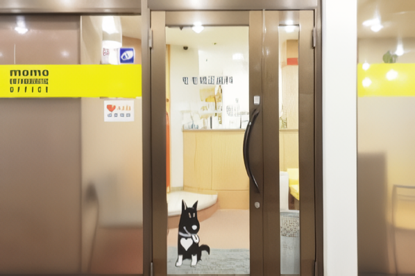 ①玄関②待合室③診療スペース