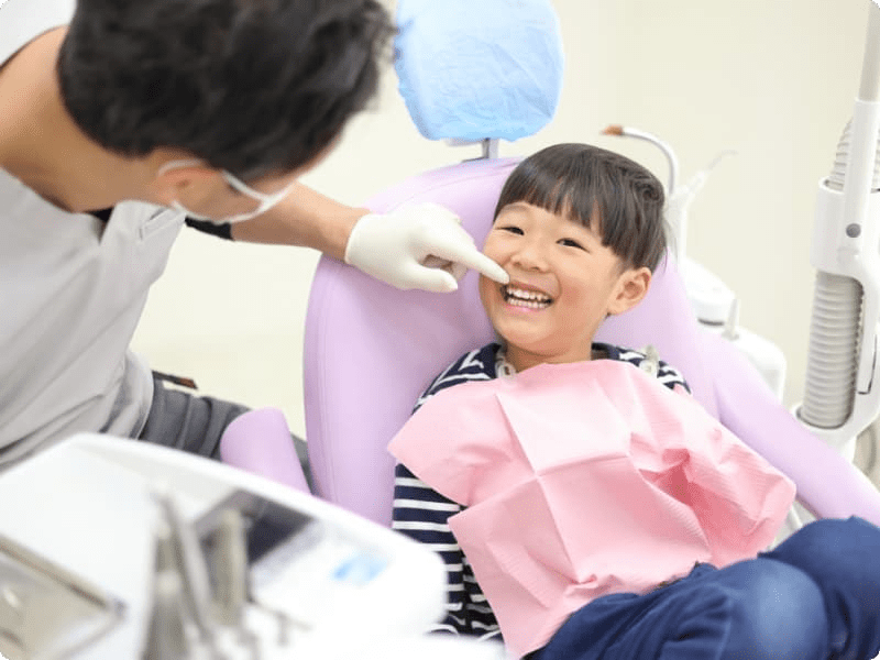 お子様に無理をさせず、同じ目線に立ったやさしい対応を心がけています