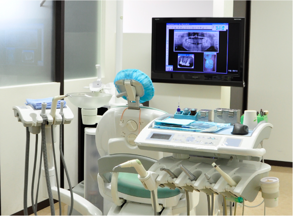 ①外観②受付③診察室