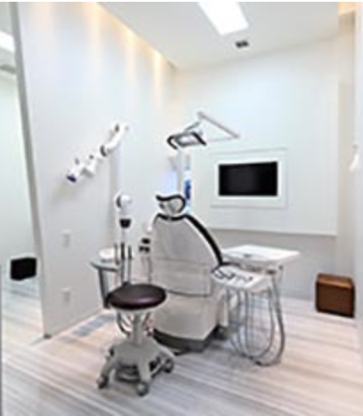 ①クリニック外観　②治療の様子　③診療チェア