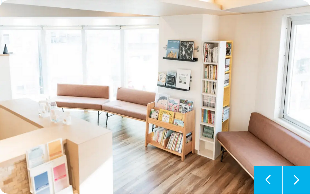 ①受付②待合室③キッズスペース