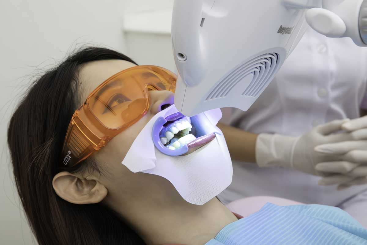 オフィスホワイトニングは、1日で十分な白さを手に入れることができます