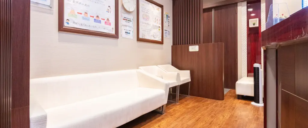 ①受付②待合スペース③診療室