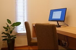 ①外観②カウンセリングルーム③キッズスペース