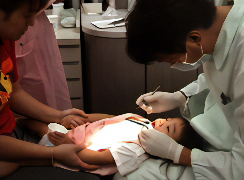 お子様の治療の様子