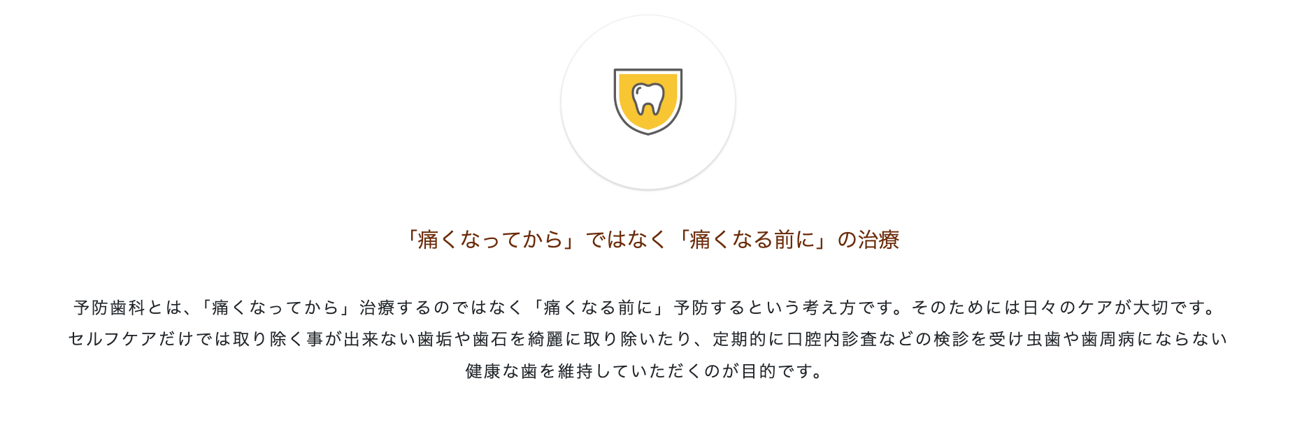 患者様のライフスタイルや口腔状態に合わせ、健康な歯を維持するためのサポートを行っています