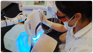 ホワイトニングケアの様子