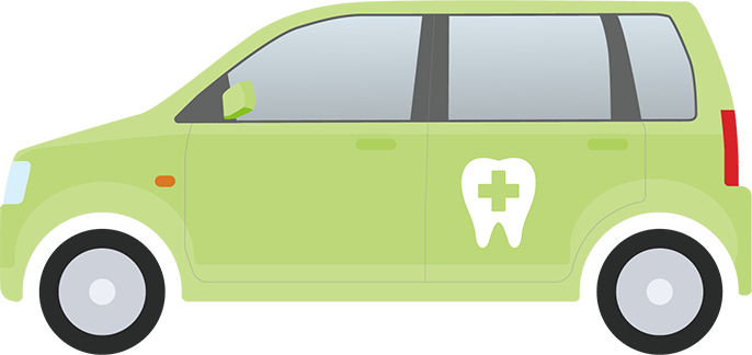 ご自宅、病院、老人福祉施設（老人ホーム）へ訪問歯科診療を行っております。