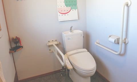 トイレは車イスのまま入ることができます