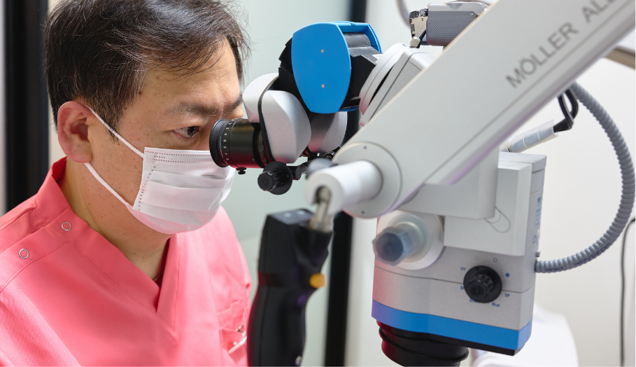 虫歯の早期治療から神経の処置に至るまで、症状の進行に応じた対応を実施しています。