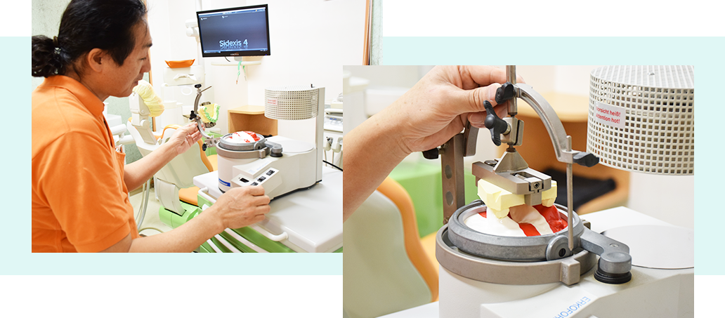 スポーツによる外傷を防ぐために、競技の種類や年齢に応じたマウスガードの作製を院内で行っています