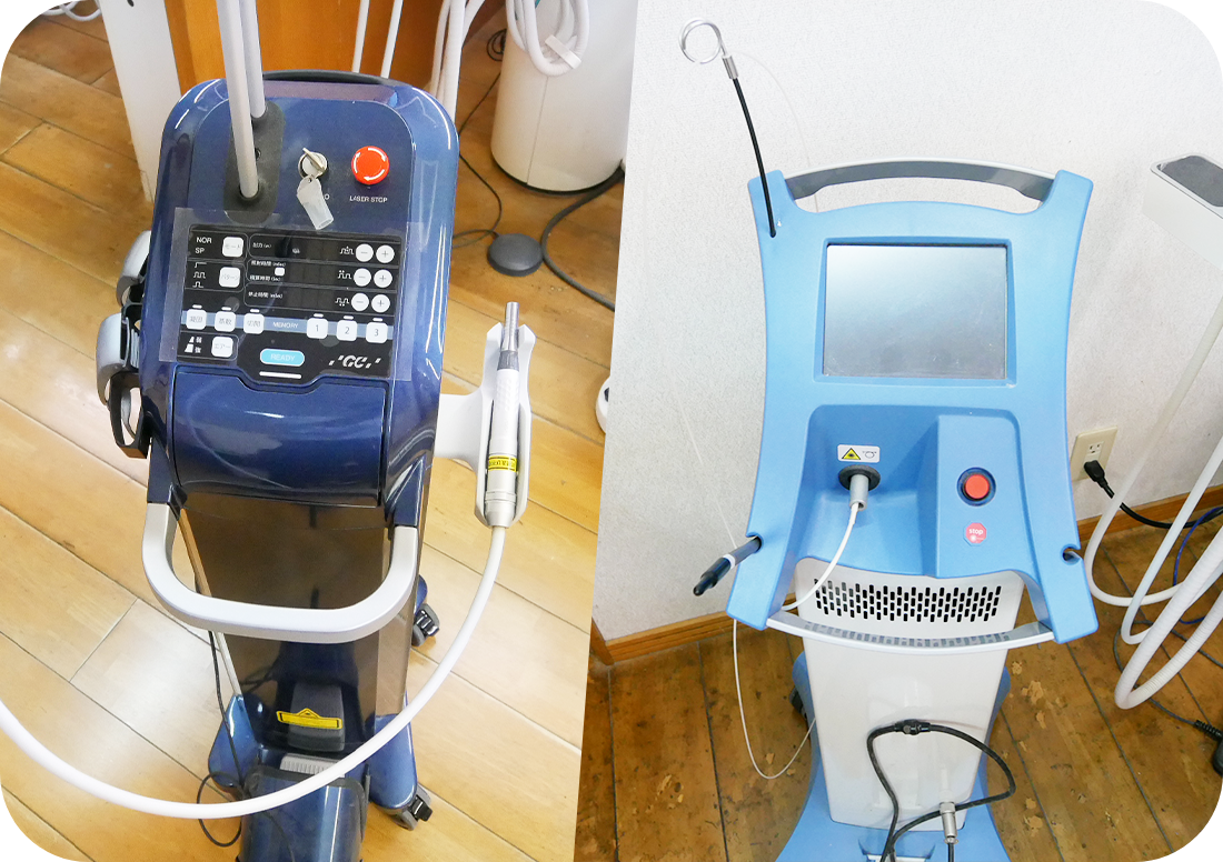 レーザー機器と精密な処置で、歯の内部までしっかりケア