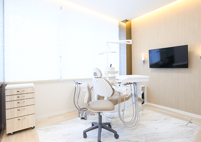 ①診療室②受付③キッズスペース