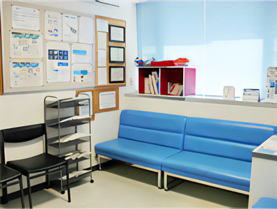 ①医院外観②診療室③待合室