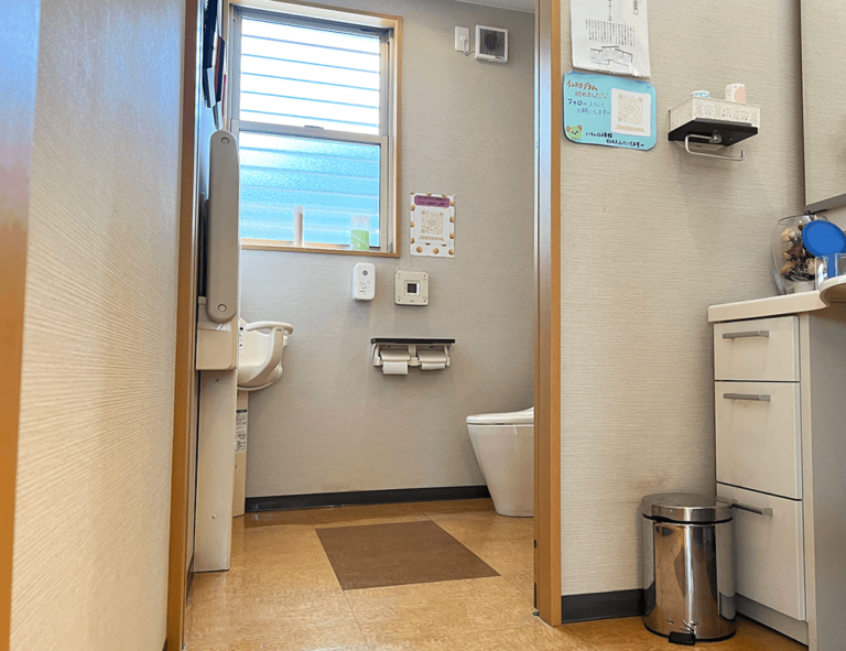 ①診療室②待合室③トイレ