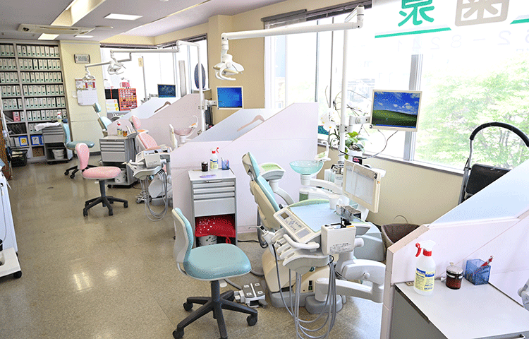 ①外観②受付③診療室