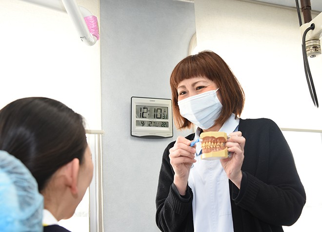 丁寧なブラッシング指導を行います