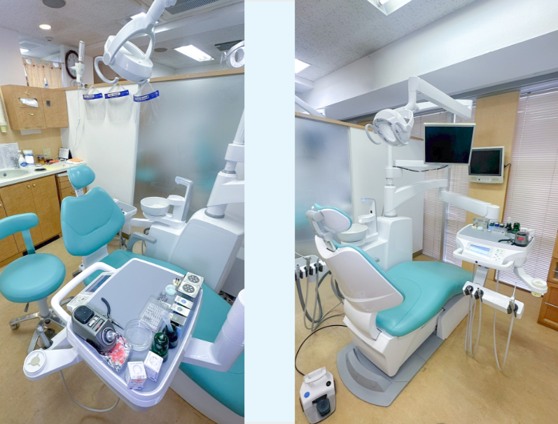 ①外観②受付③診察台