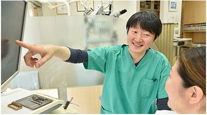 ①カウンセリング、②外観、③受付