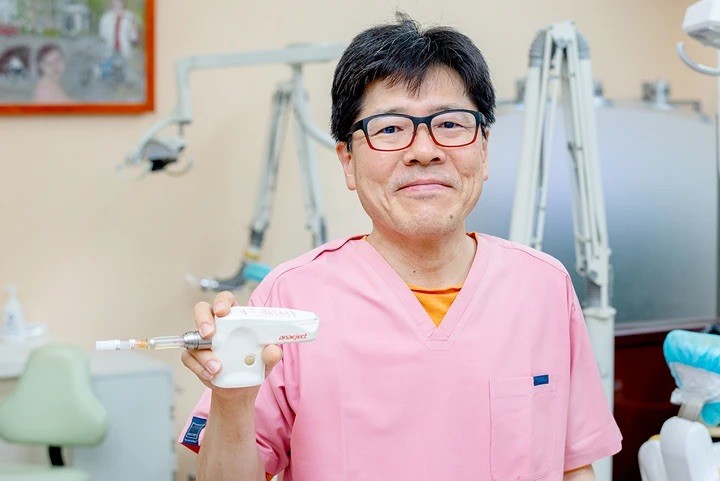 ①受付②オートクレーブ③電動注射器を導入