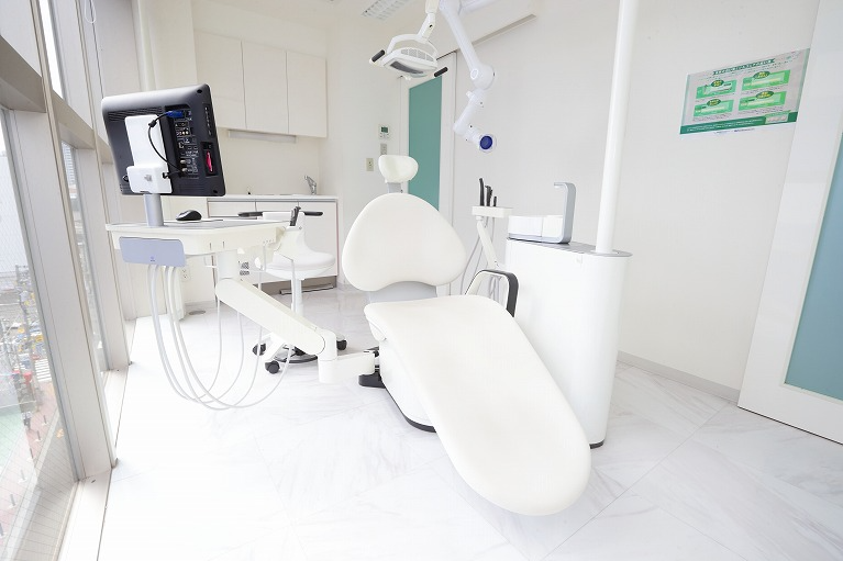 ①診療室②待合室③受付